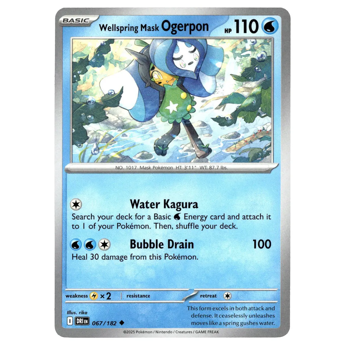 Wellspring Mask Ogerpon #067/182 Pokémon Sv10: Destined Rivals 1