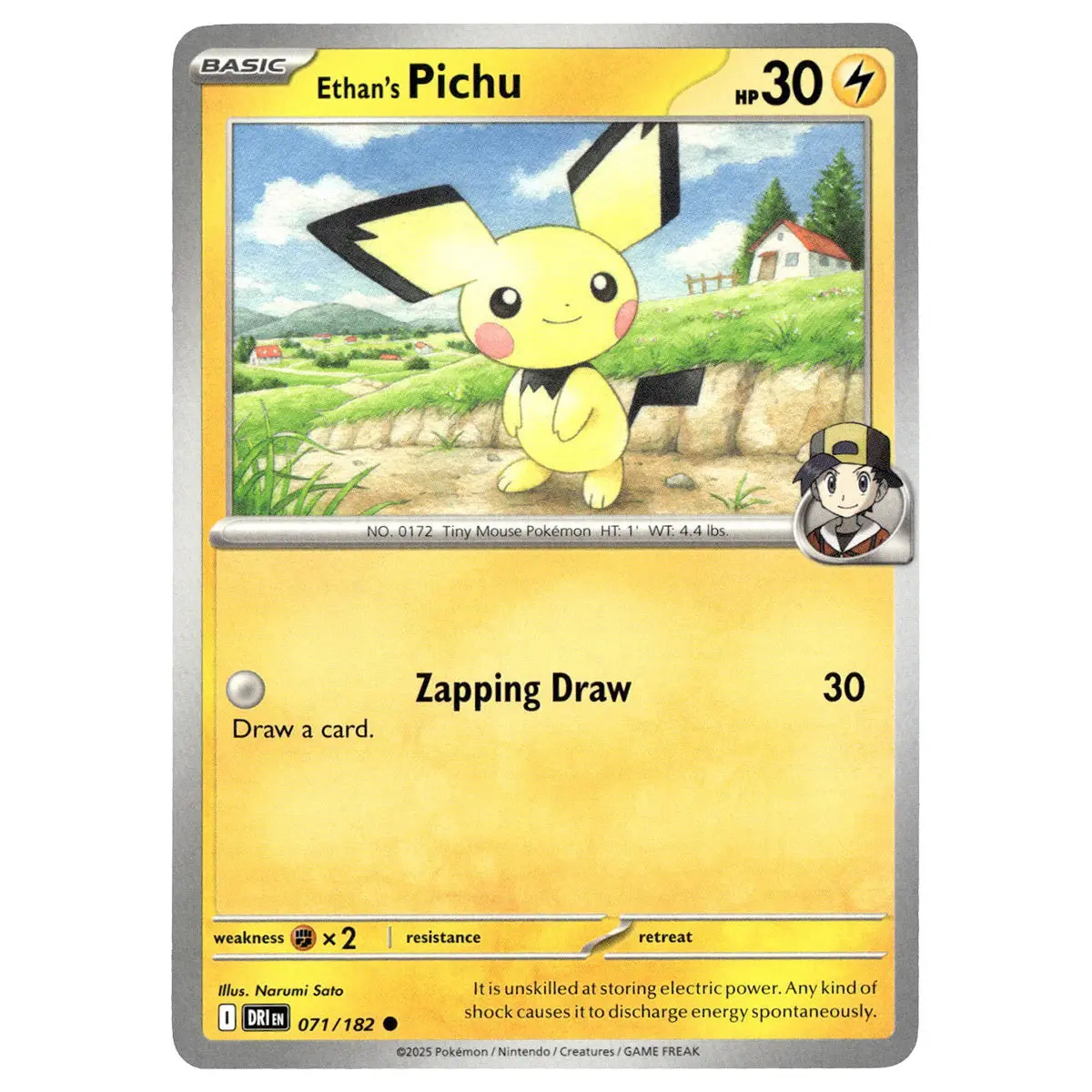 Ethan's Pichu #071/182 Pokémon Sv10: Destined Rivals 1