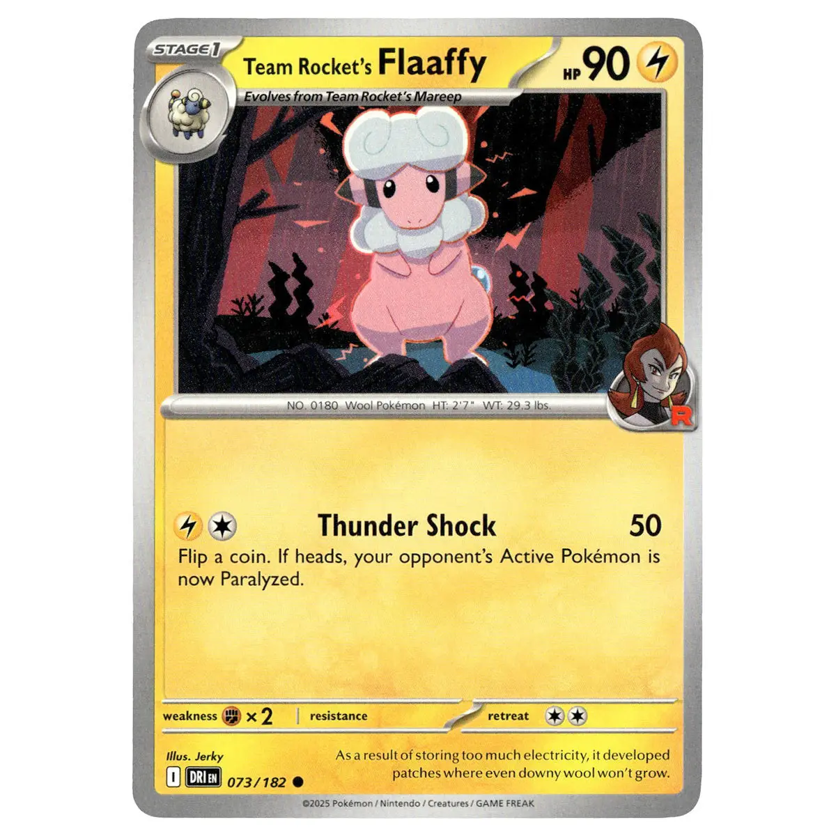 Team Rocket's Flaaffy #073/182 Pokémon Sv10: Destined Rivals 1