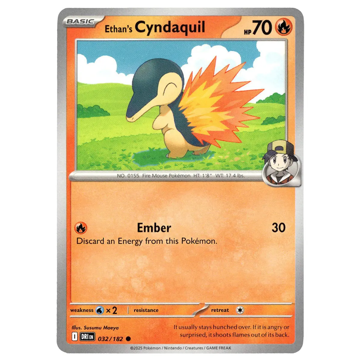 Ethan's Cyndaquil #032/182 Pokémon Sv10: Destined Rivals 1