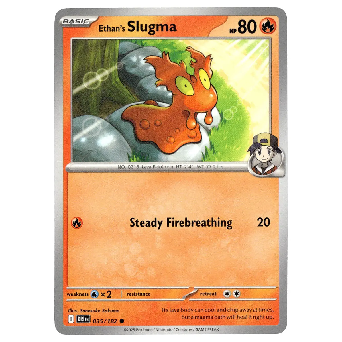 Ethan's Slugma #035/182 Pokémon Sv10: Destined Rivals 1