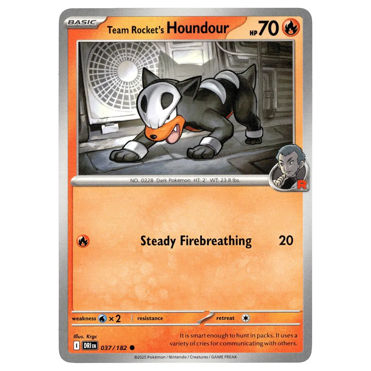 Team Rocket's Houndour #037/182 Pokémon Sv10: Destined Rivals 1