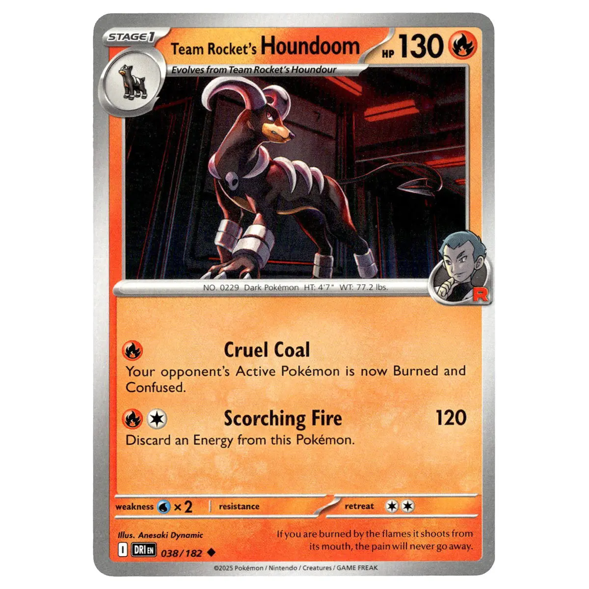 Team Rocket's Houndoom #038/182 Pokémon Sv10: Destined Rivals 1