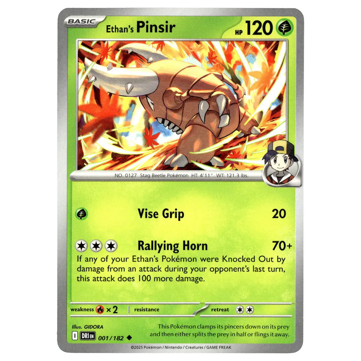 Ethan's Pinsir #001/182 Pokémon Sv10: Destined Rivals 1