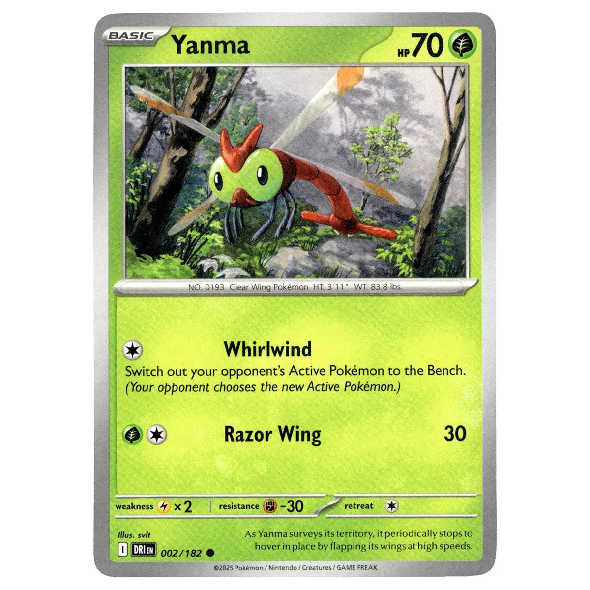 Yanma #002/182 Pokémon Sv10: Destined Rivals 1