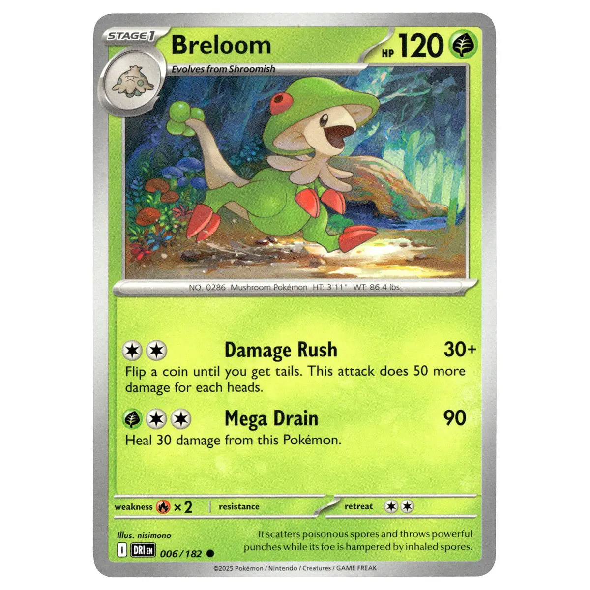 Breloom #006/182 Pokémon Sv10: Destined Rivals 1