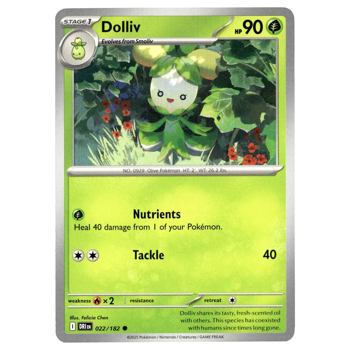 Dolliv #022/182 Pokémon Sv10: Destined Rivals 1