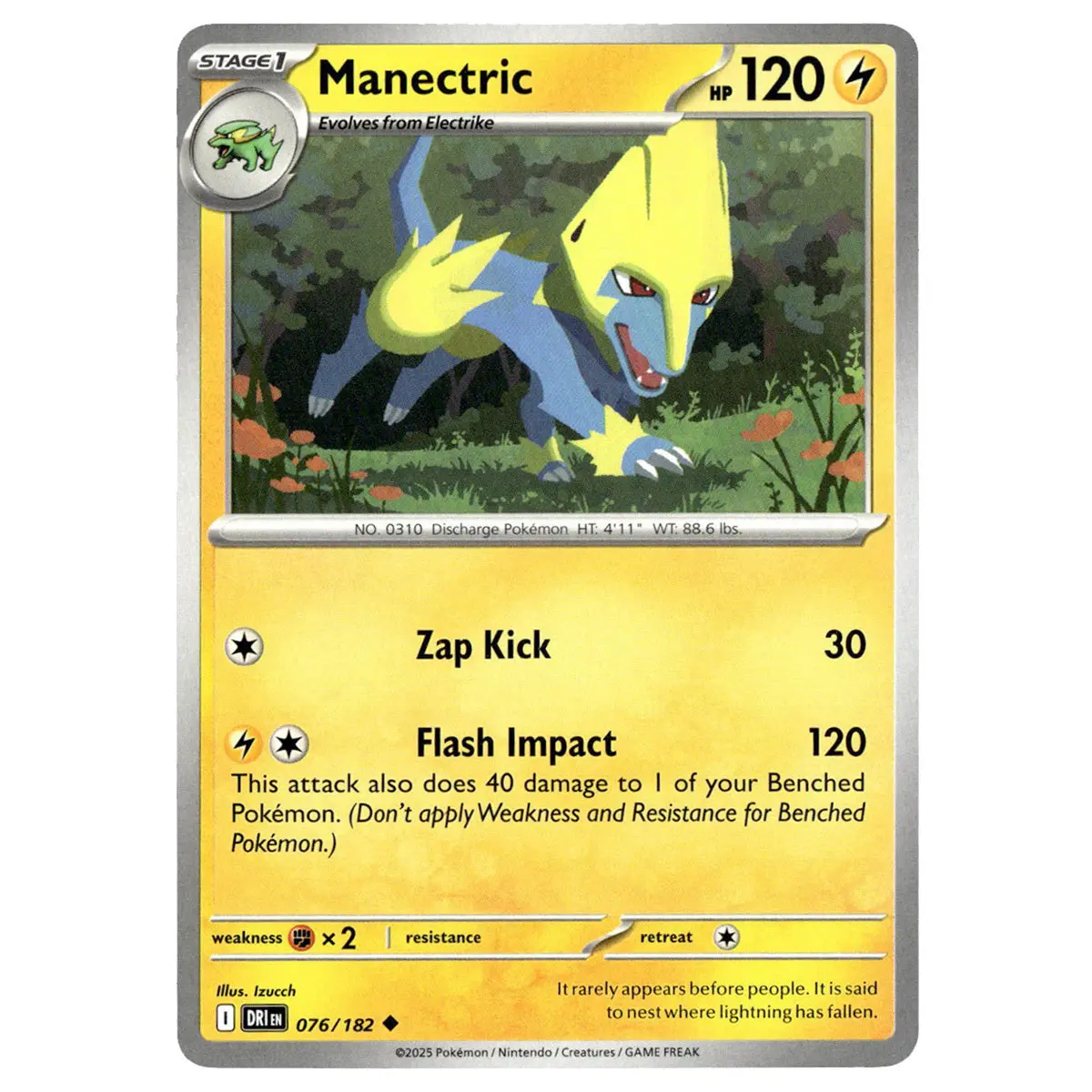 Manectric #076/182 Pokémon Sv10: Destined Rivals 1