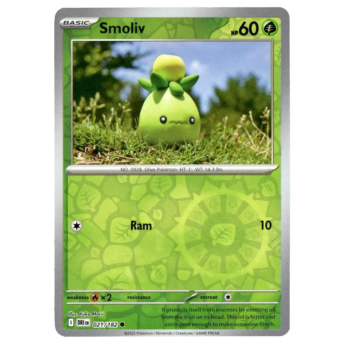 Smoliv #021/182 Pokémon Sv10: Destined Rivals Reverse Holo 1