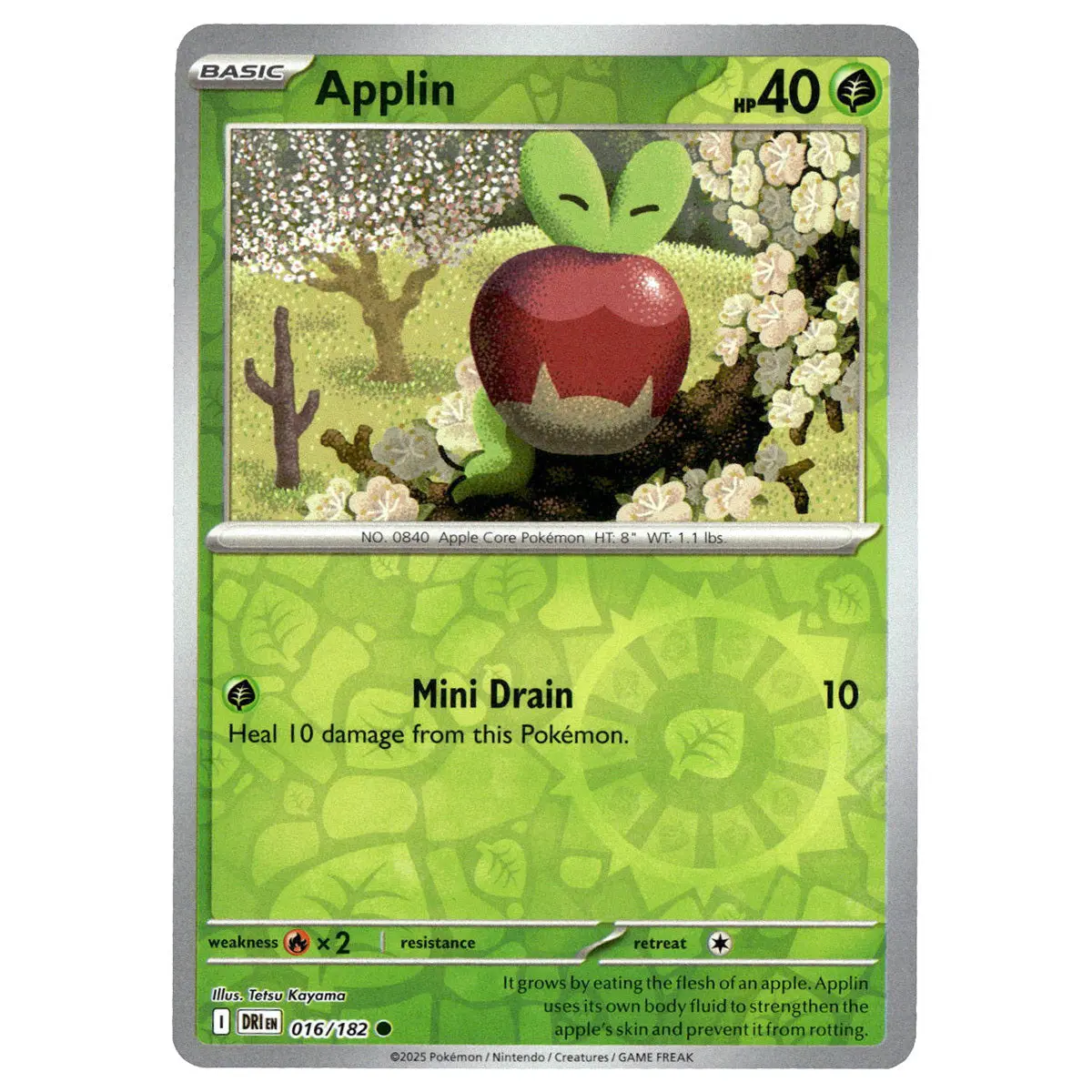 Applin #016/182 Pokémon Sv10: Destined Rivals Reverse Holo 1