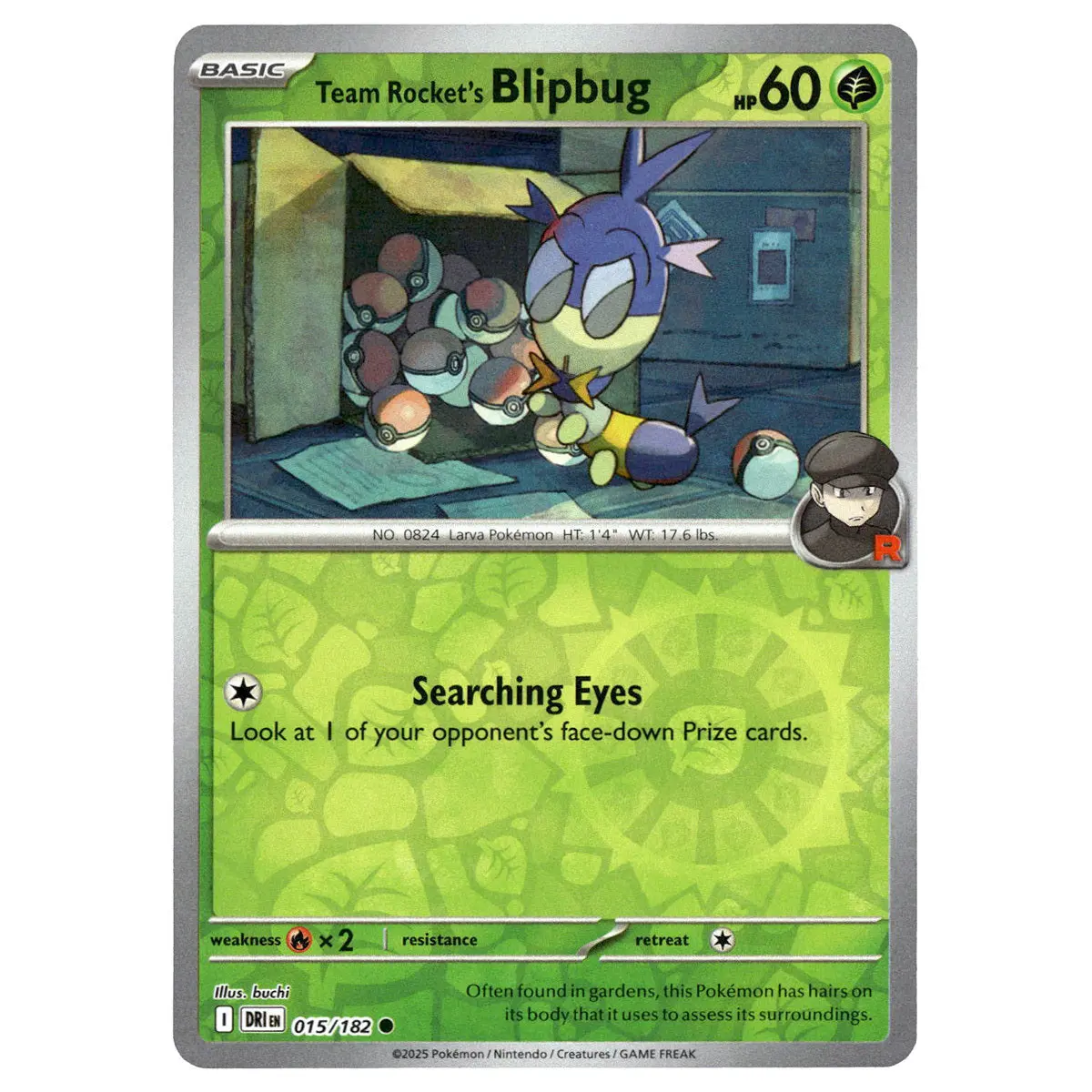 Team Rocket's Blipbug #015/182 Pokémon Sv10: Destined Rivals Reverse Holo 1