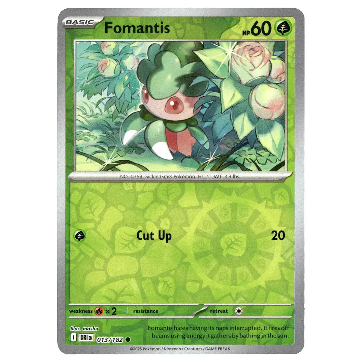 Fomantis #013/182 Pokémon Sv10: Destined Rivals Reverse Holo 1