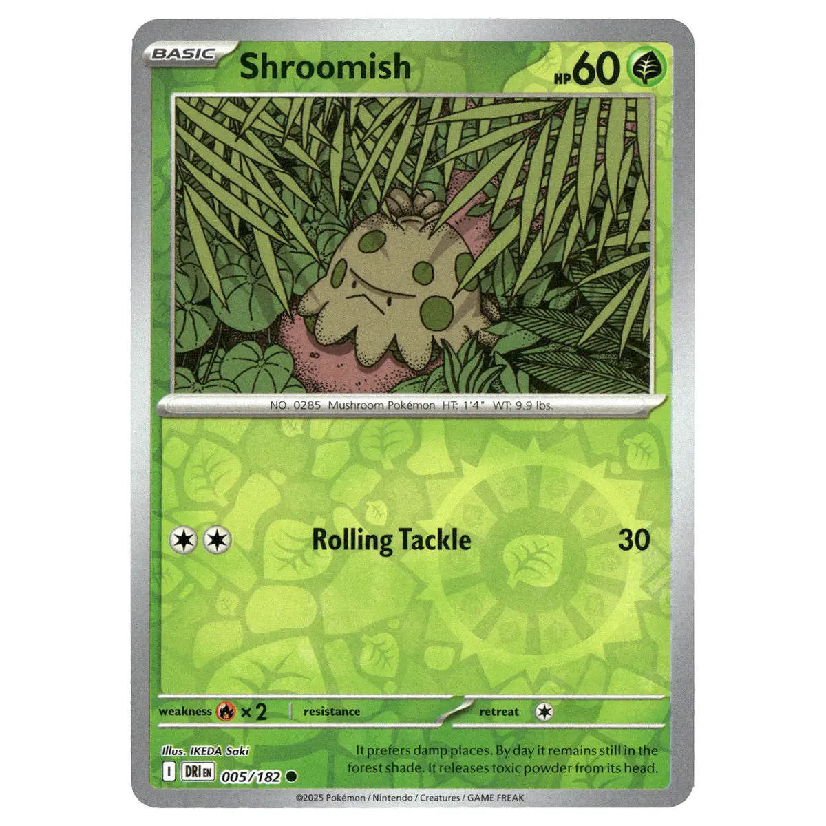 Shroomish #005/182 Pokémon Sv10: Destined Rivals Reverse Holo 1