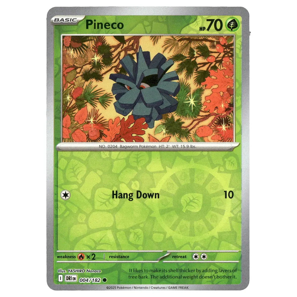 Pineco #004/182 Pokémon Sv10: Destined Rivals Reverse Holo 1