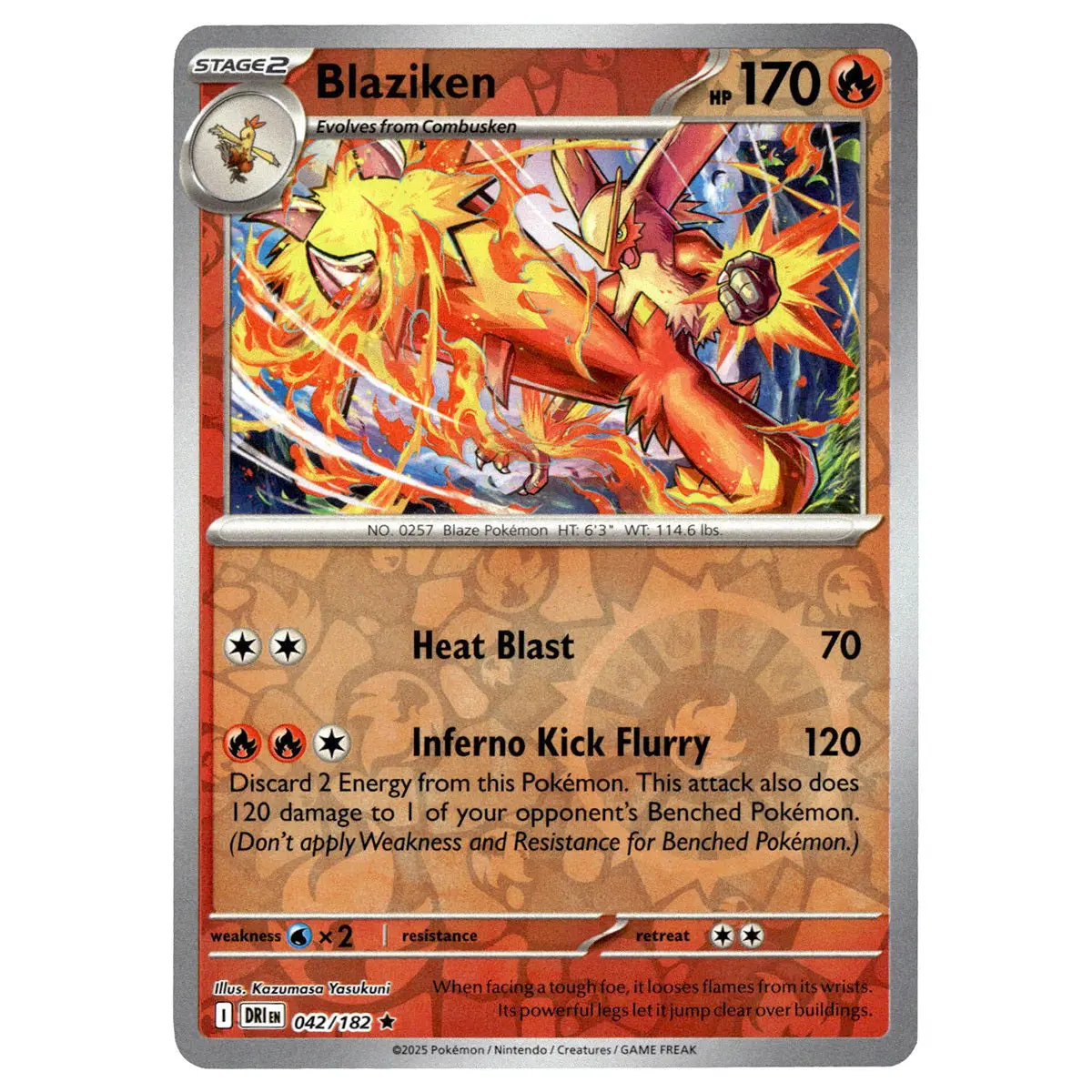 Blaziken #042/182 Pokémon Sv10: Destined Rivals Reverse Holo 1