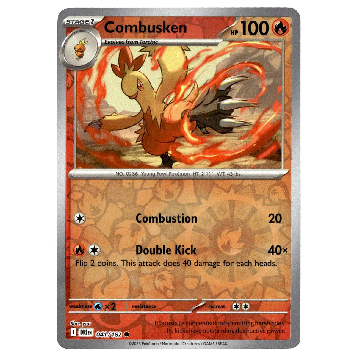 Combusken #041/182 Pokémon Sv10: Destined Rivals Reverse Holo 1