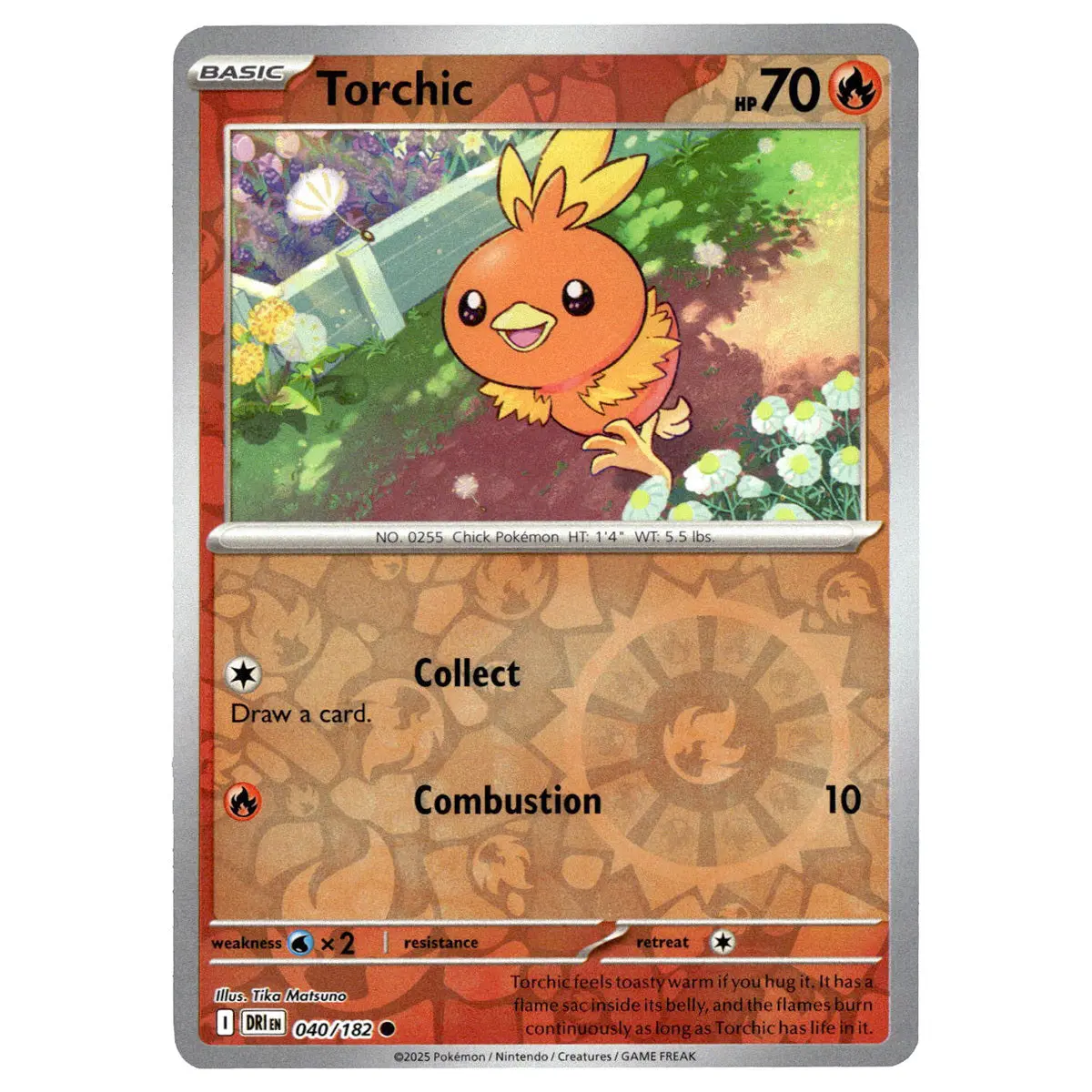 Torchic #040/182 Pokémon Sv10: Destined Rivals Reverse Holo 1