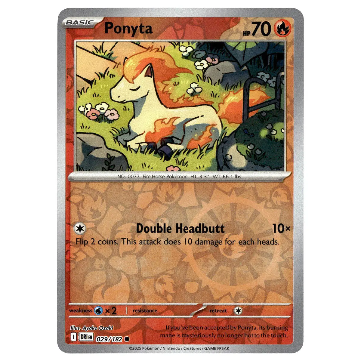 Ponyta #029/182 Pokémon Sv10: Destined Rivals Reverse Holo 1