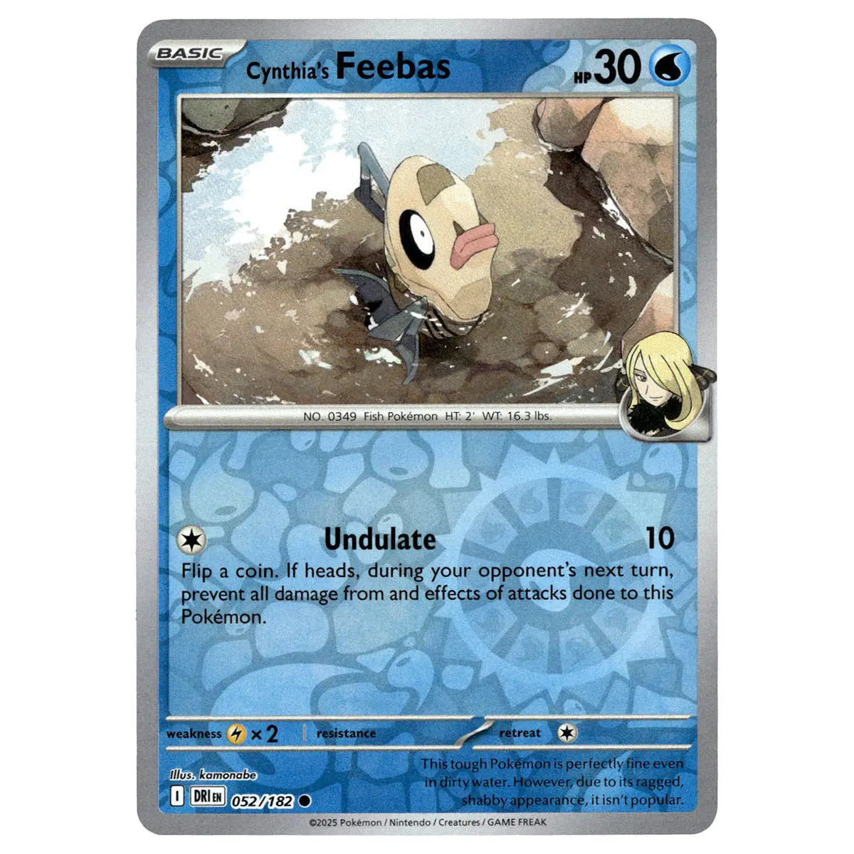 Cynthia's Feebas #052/182 Pokémon Sv10: Destined Rivals Reverse Holo 1