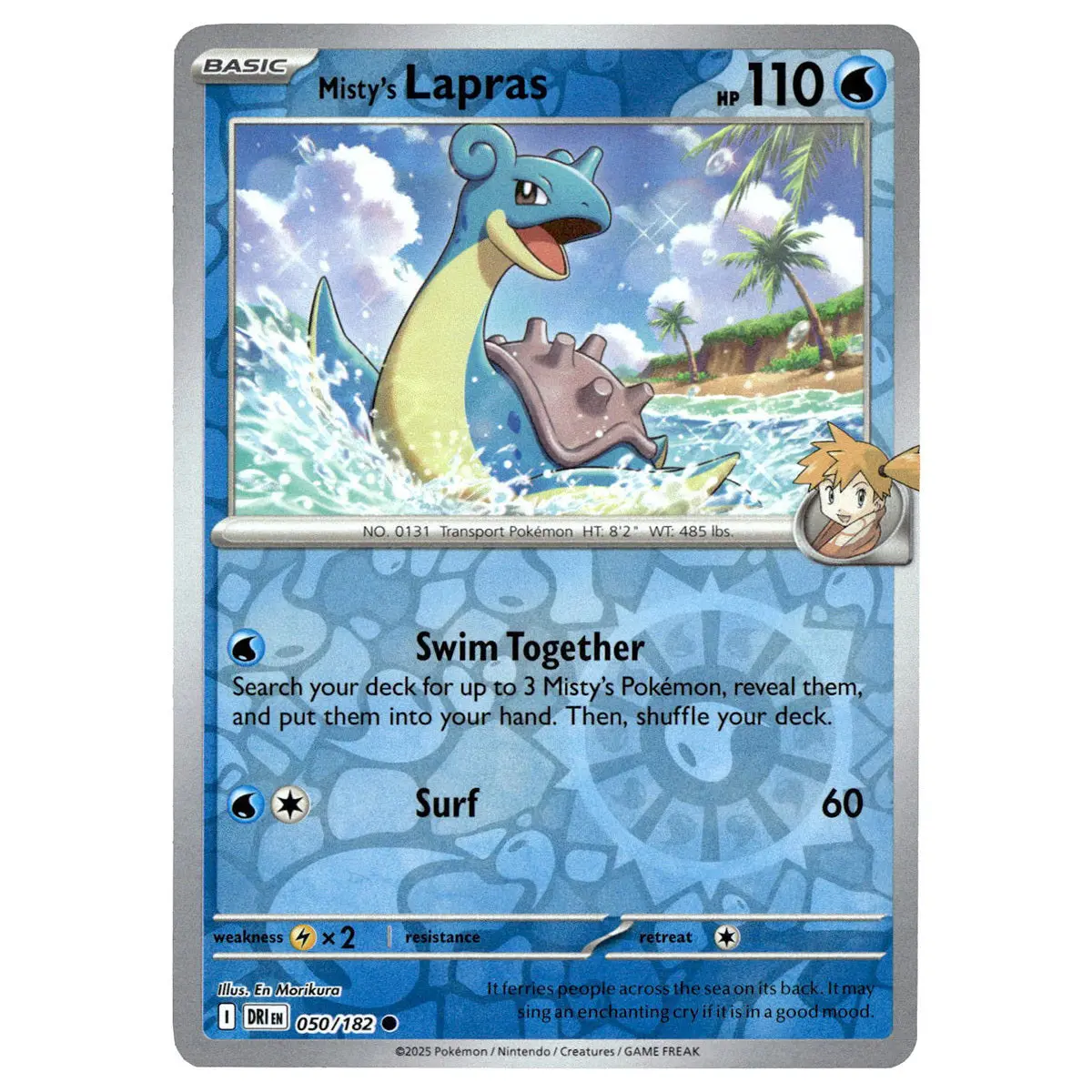 Misty's Lapras #050/182 Pokémon Sv10: Destined Rivals Reverse Holo 1