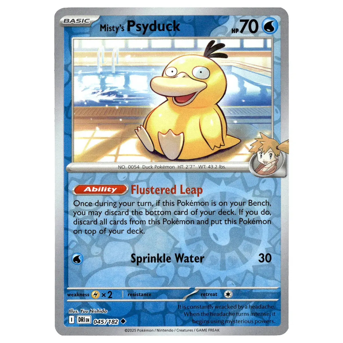 Misty's Psyduck #045/182 Pokémon Sv10: Destined Rivals Reverse Holo 1