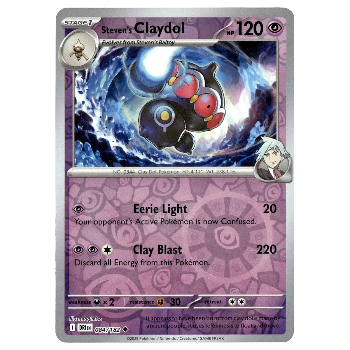 Steven's Claydol #084/182 Pokémon Sv10: Destined Rivals Reverse Holo 1