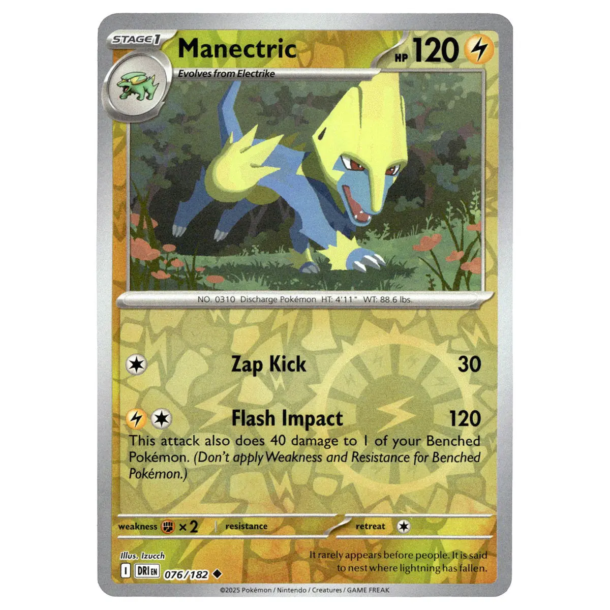 Manectric #076/182 Pokémon Sv10: Destined Rivals Reverse Holo 1