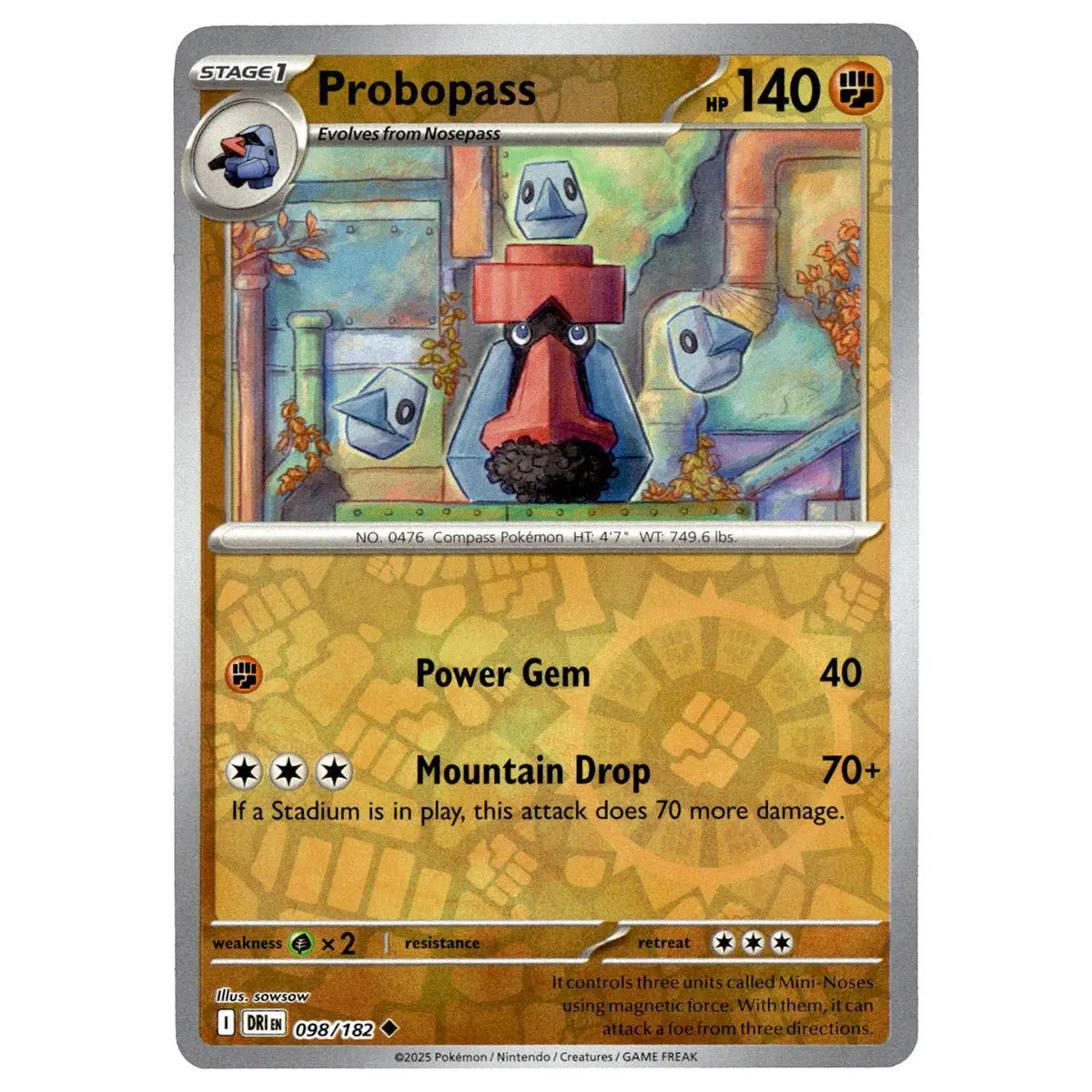 Probopass #098/182 Pokémon Sv10: Destined Rivals Reverse Holo 1