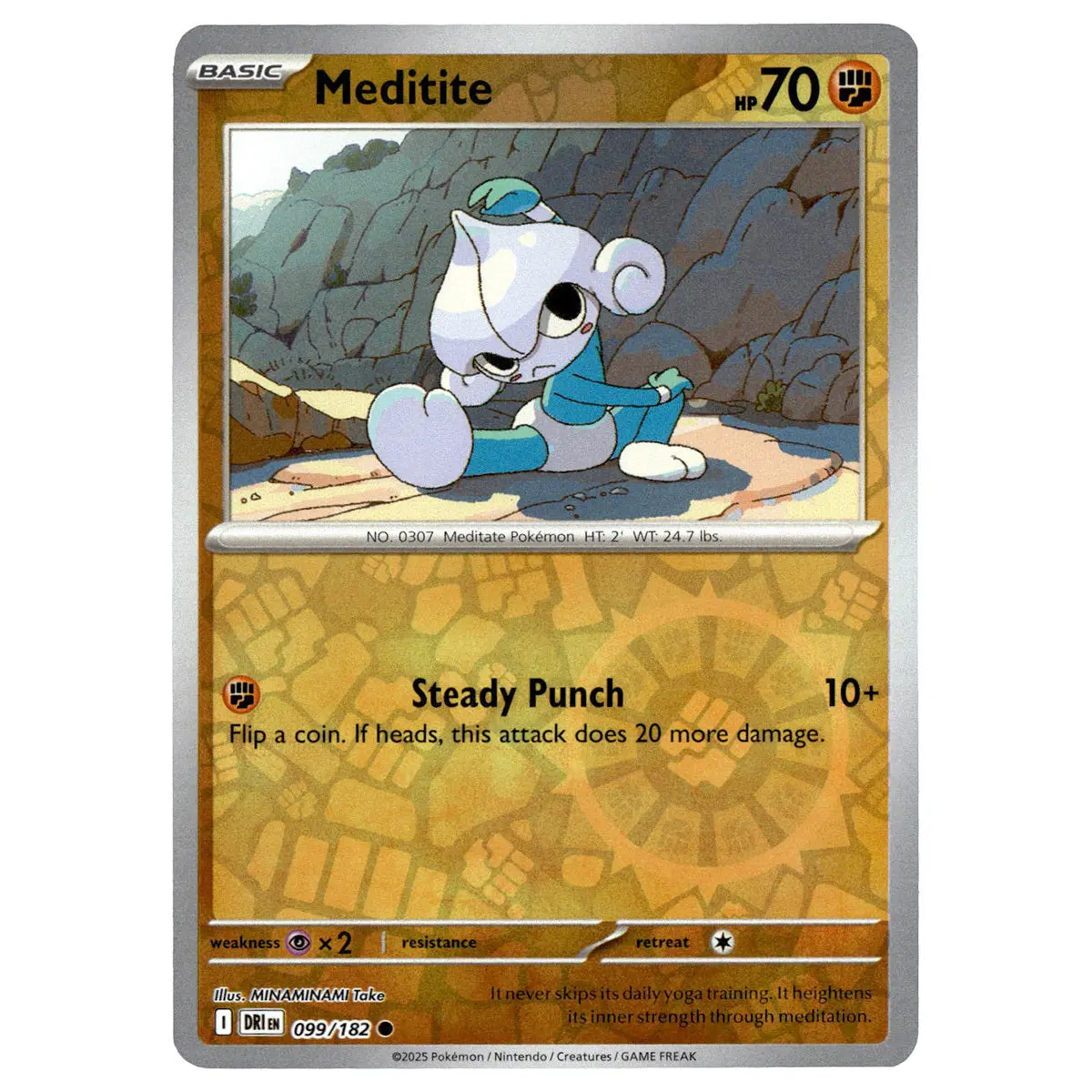Meditite #099/182 Pokémon Sv10: Destined Rivals Reverse Holo 1