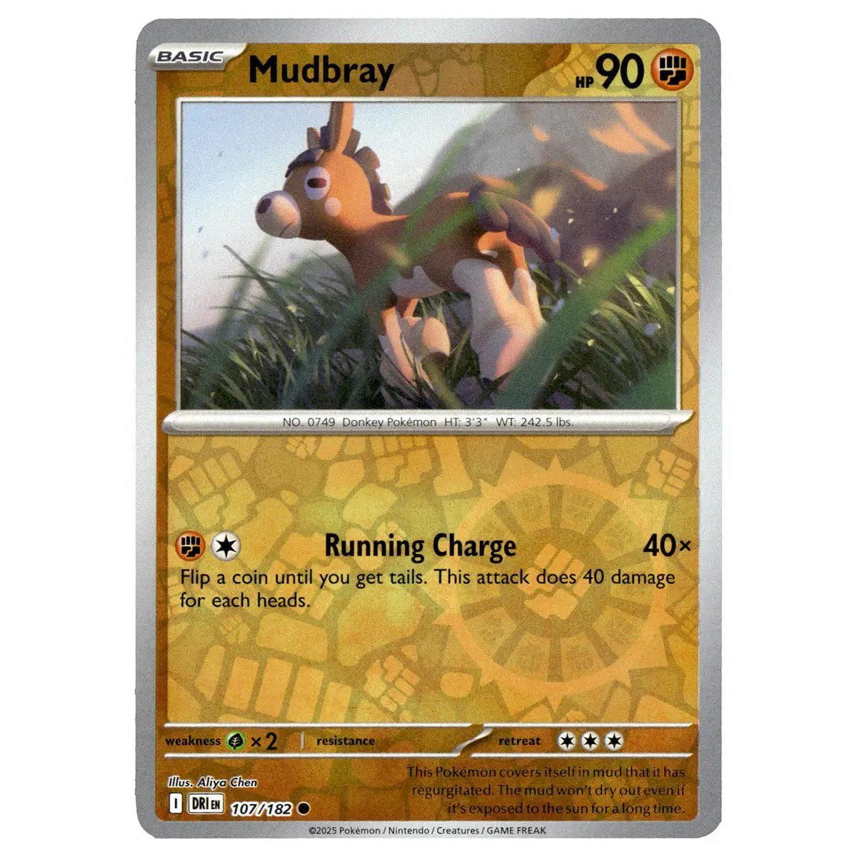 Mudbray #107/182 Pokémon Sv10: Destined Rivals Reverse Holo 1