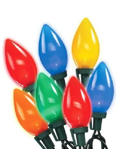 Holiday Wonderland 2936-88A 25-Count C9 Led Multi Ceramic Christmas Light Set - Quantity Of 9 1