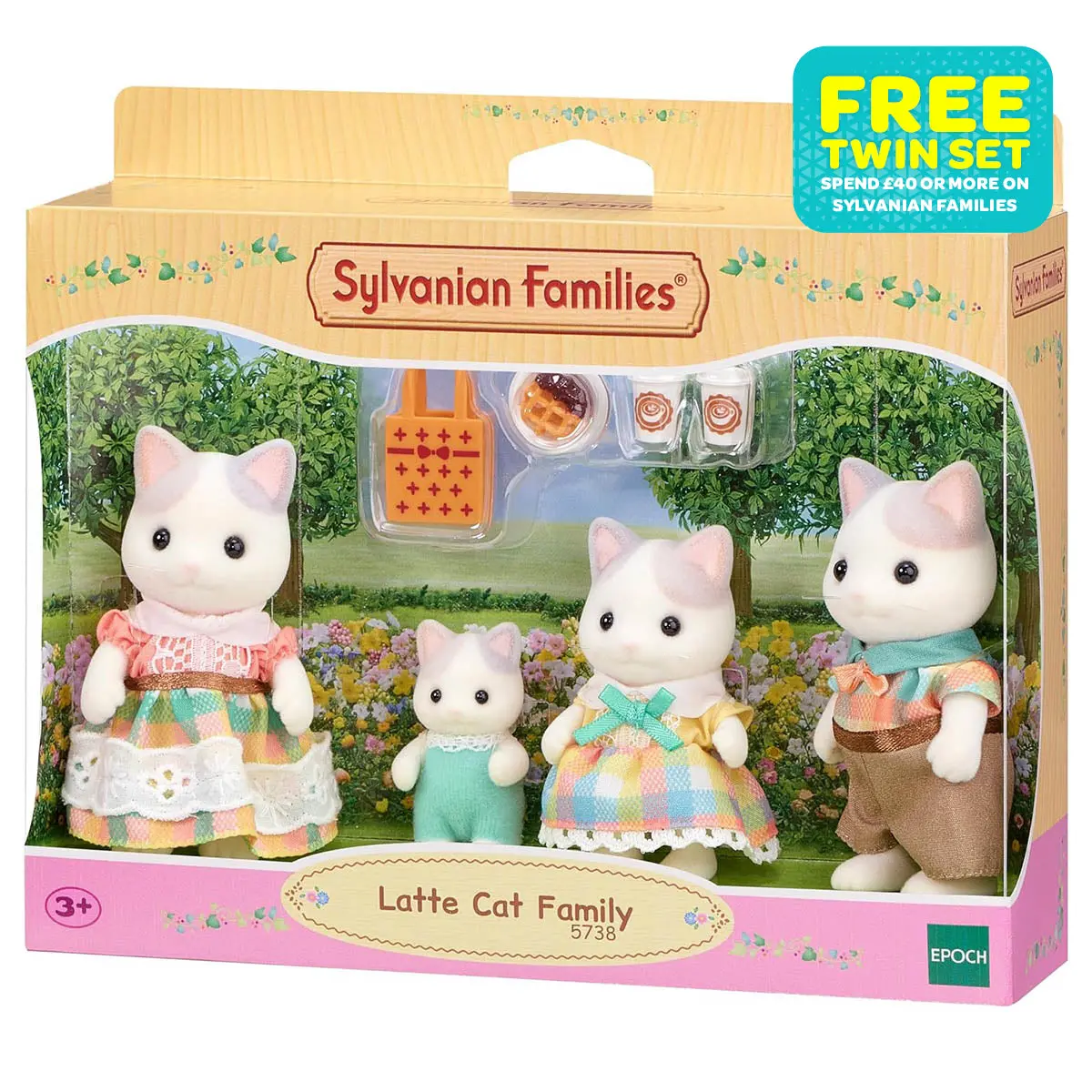 Sylvanian Families Latte Cat Family Set 1