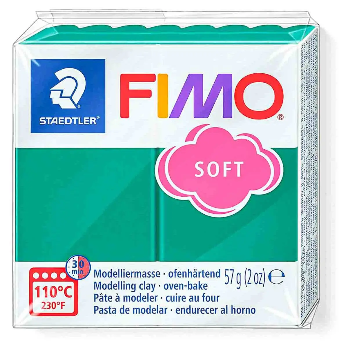 Staedtler Fimo Soft Emerald Oven-Bake Modelling Clay 57G 1