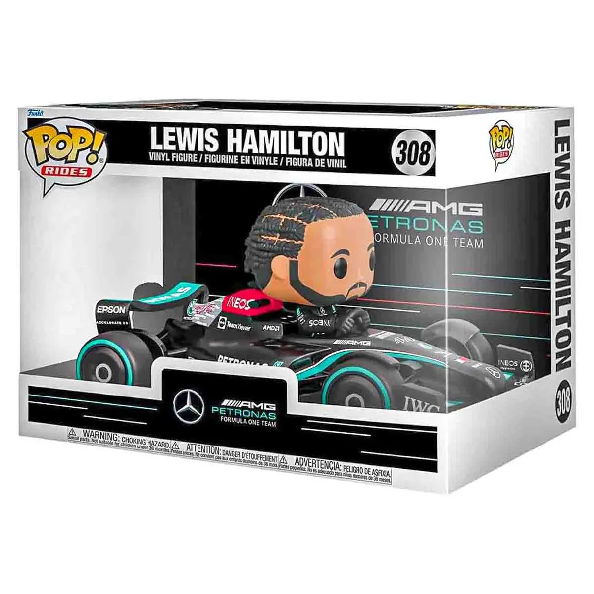 Funko Pop! Rides:  F1 Mercedes-Amg Petronas: Lewis Hamilton Super Deluxe Vinyl Figure #308 1