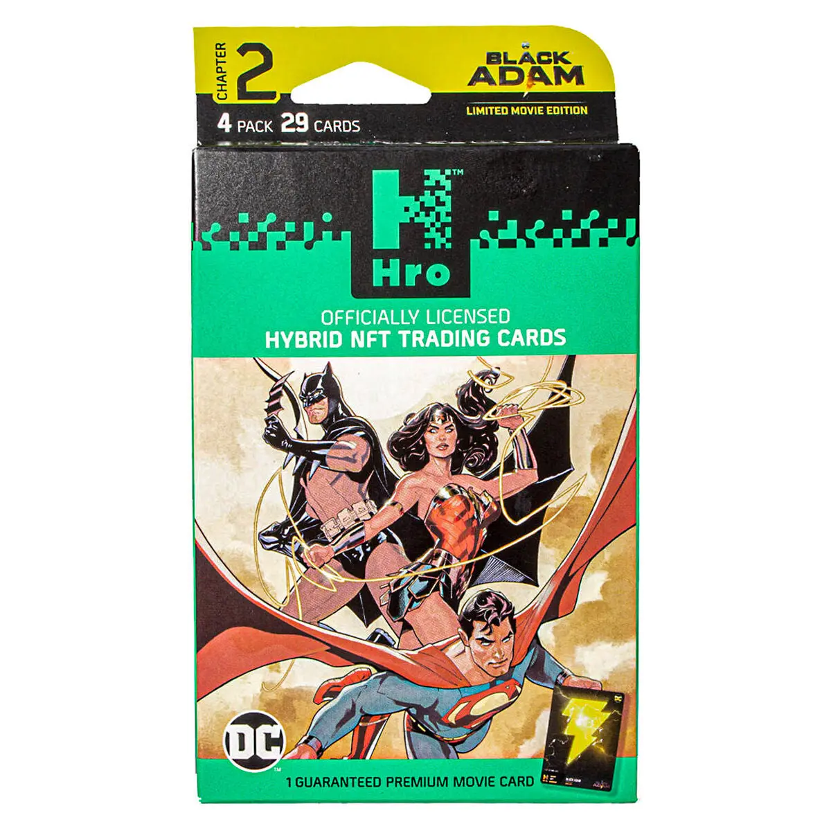 Hro Dc Unlock The Multiverse Chapter 2 Black Adam Limited Edition Hybrid Nft Trading Cards 4 Pack 1