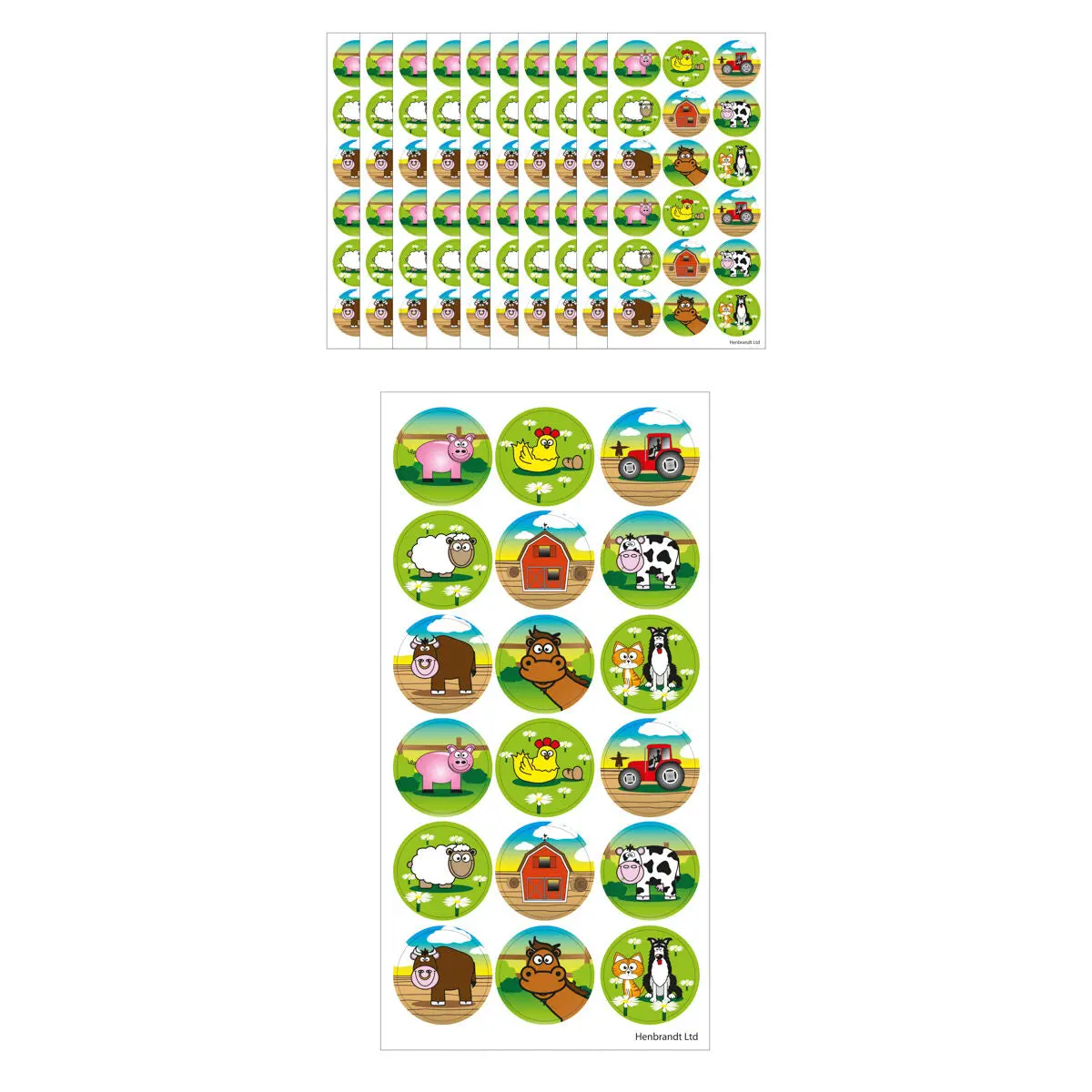 Henbrandt Large Farm Stickers 1