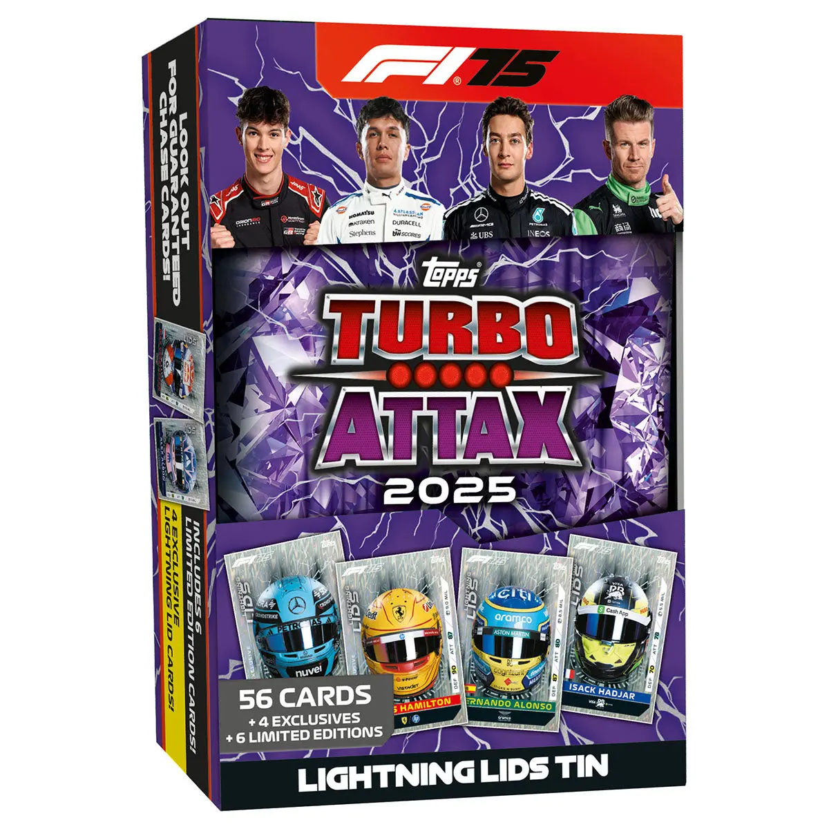 F1 Turbo Attax 2025 Mega Tins Lightning Lids 1