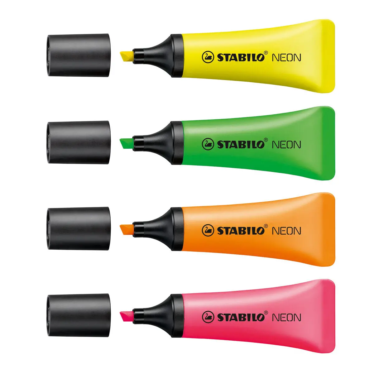 Stabilo Neon 4 Assorted Colours Highlighter Box Of 10 1