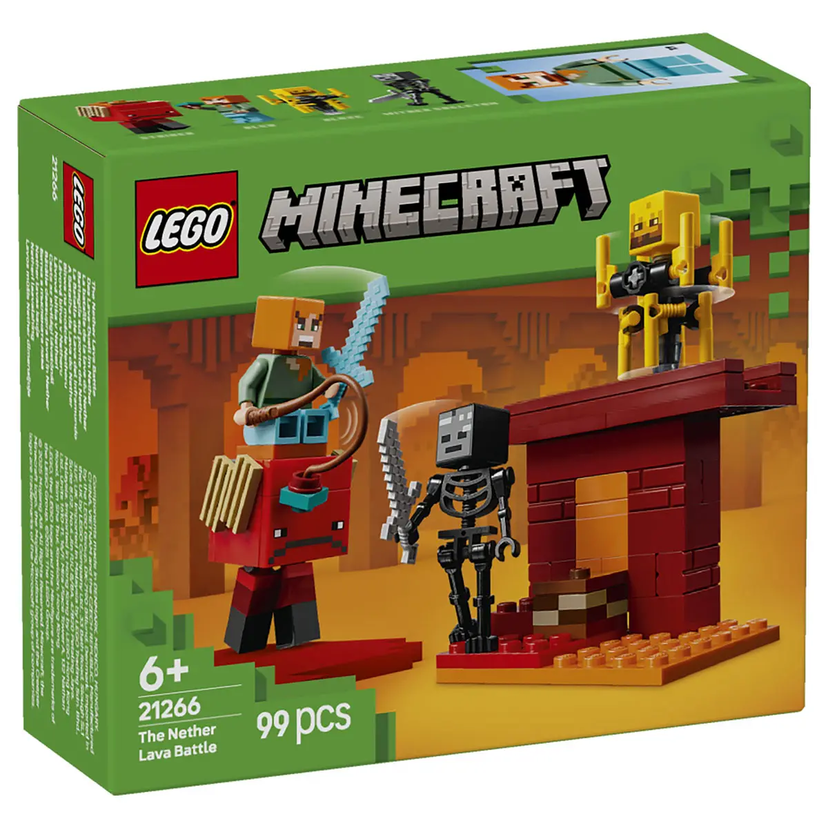Lego Minecraft The Nether Lava Battle Building Set 1