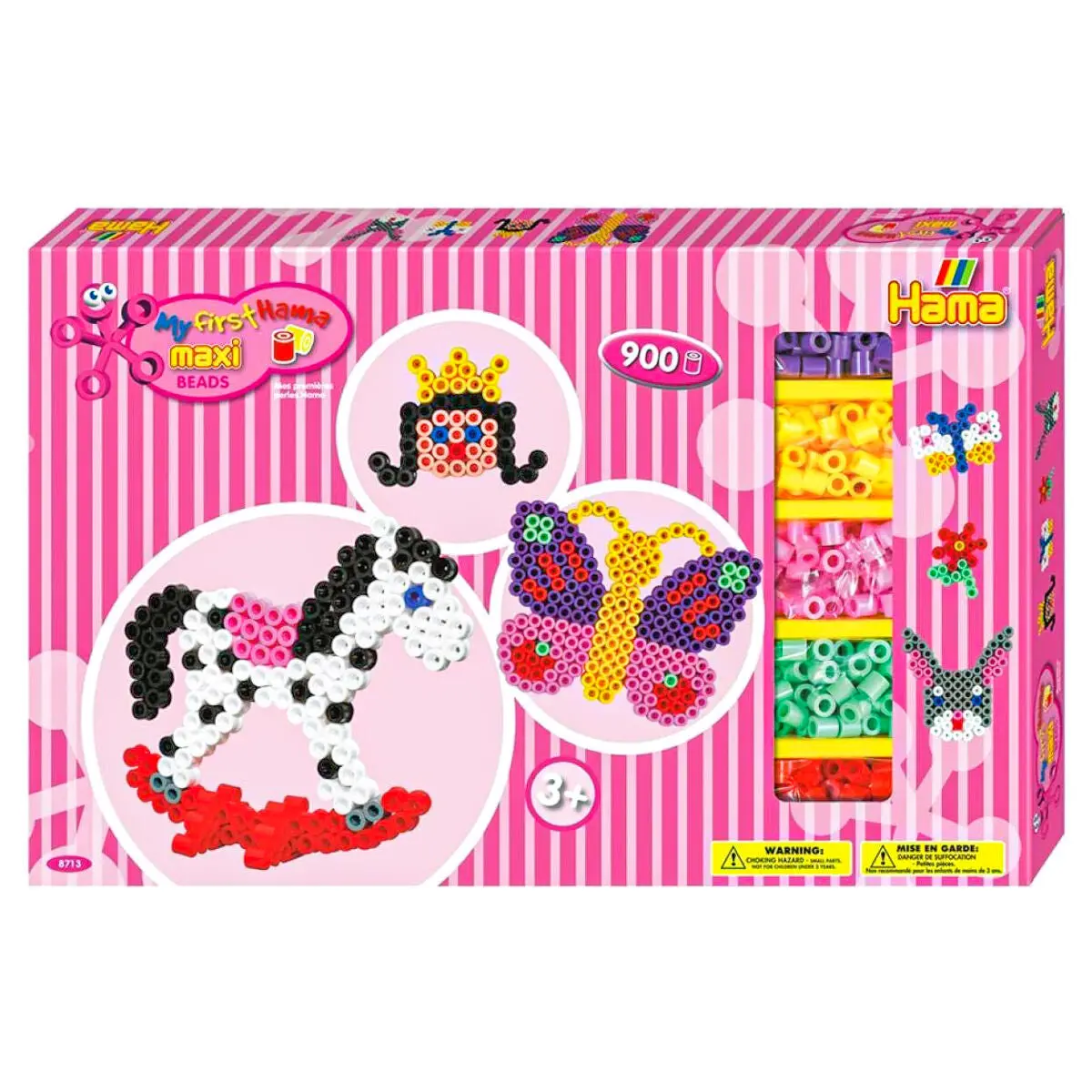 Hama My First Maxi Beads Rocking Horse Set (900 Pack) 1