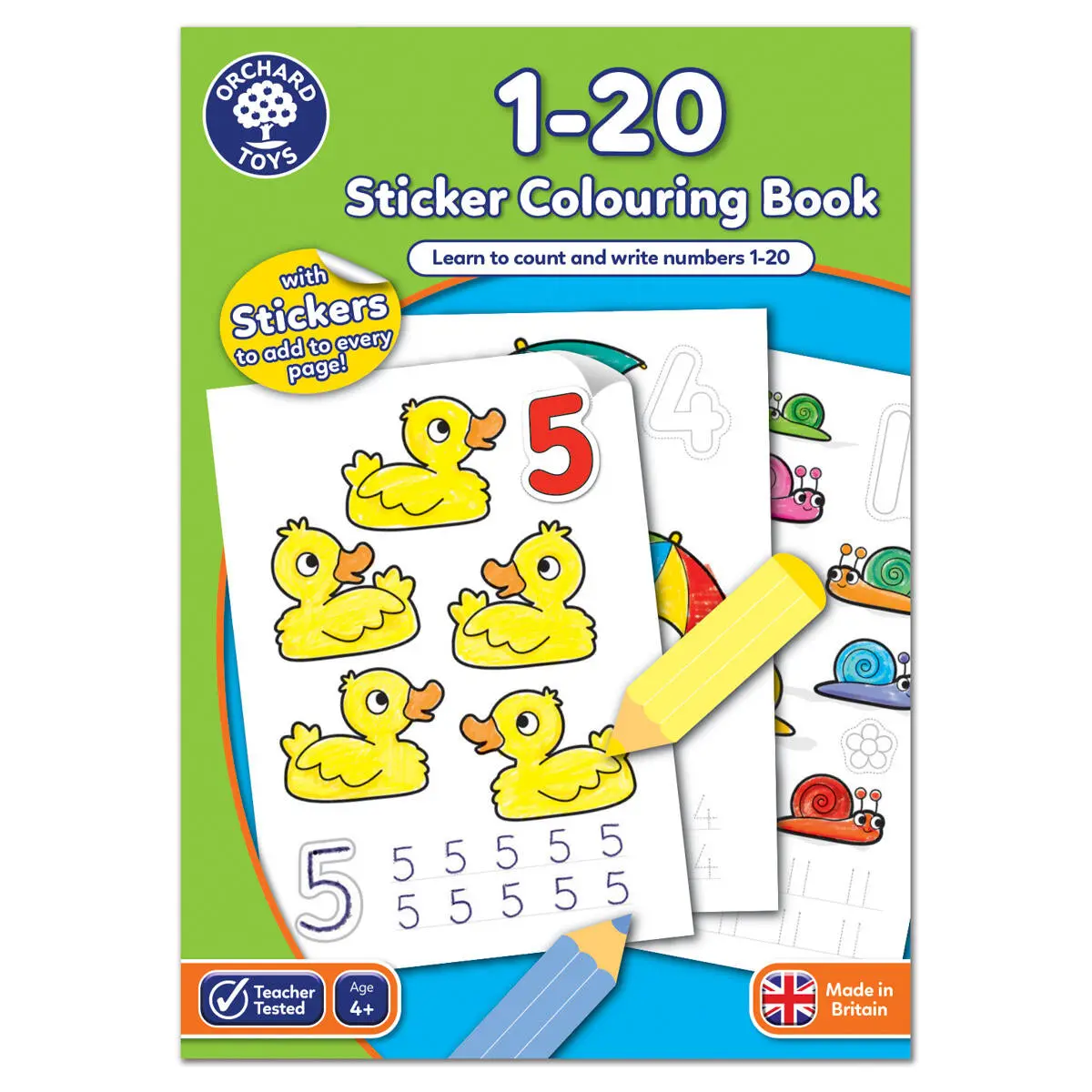 Orchard Toys 1-20 Sticker Colouring Book 1