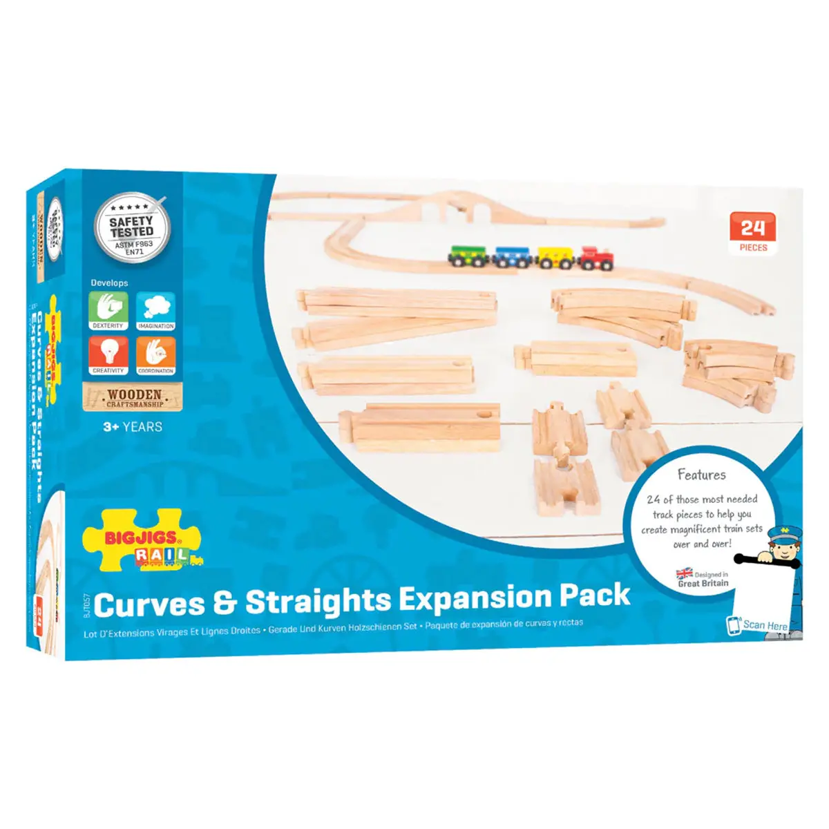 Bigjigs Rail Curves & Straights Expansion Pack 1