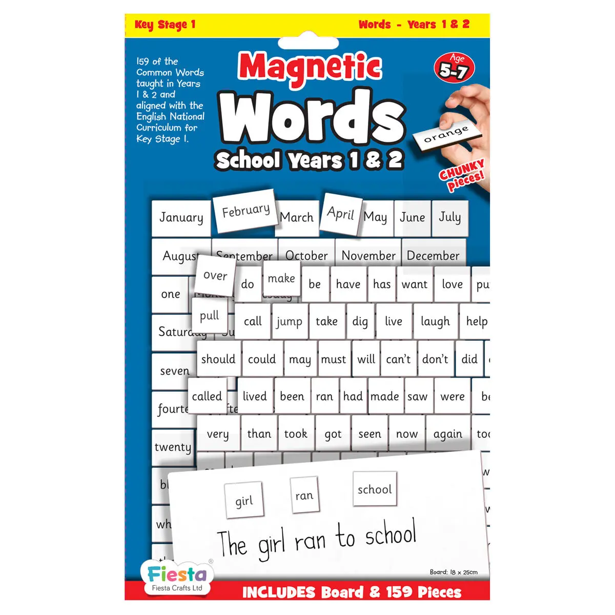 Fiesta Crafts Magnetic Words School Years 1 & 2 Set 1