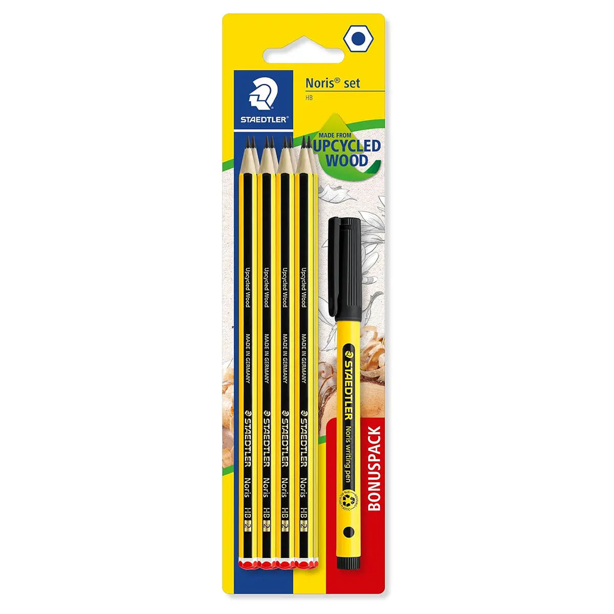 Staedtler Noris Hb Pencil (8 Pack) + Noris Writing Pen 1