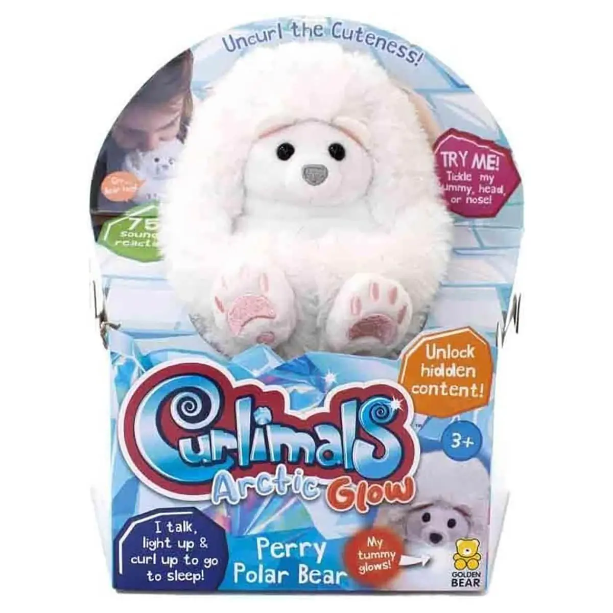 Curlimals Arctic Glow Perry Polar Bear Interactive Pet 1