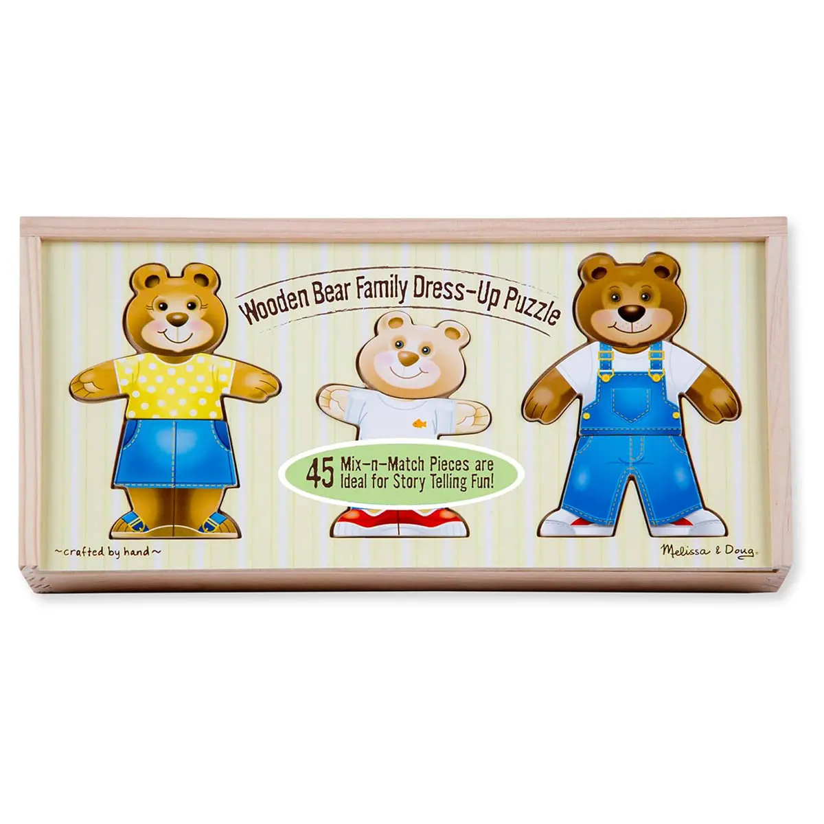 Melissa & Doug Wooden Bear Family Dress-Up Puzzle 1