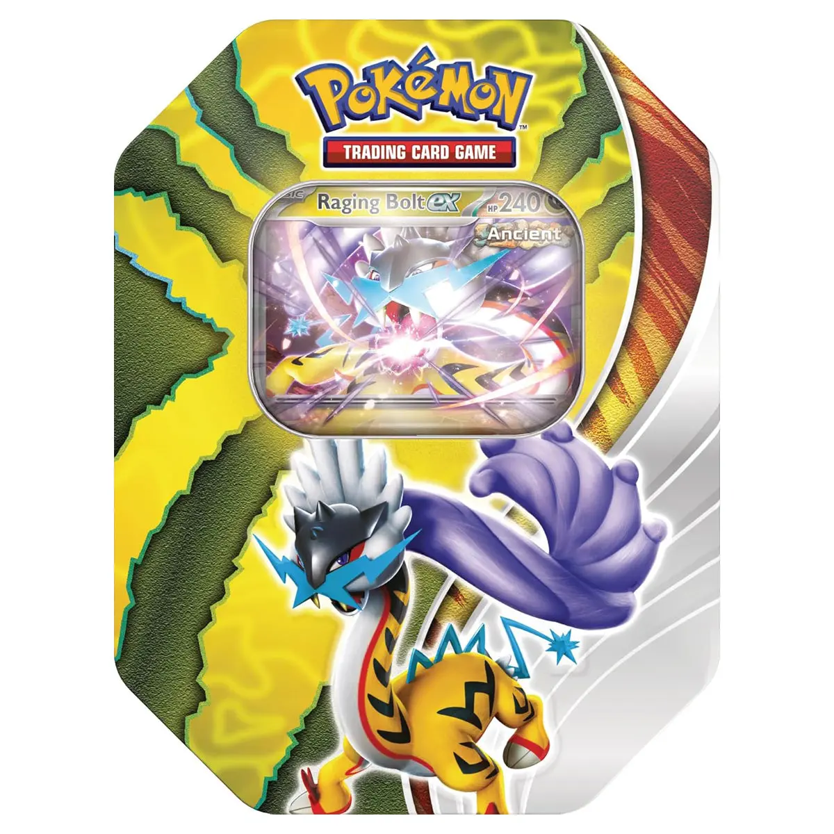 Pokémon Tcg: Paradox Destinies Raging Bolt Ex Tin 1