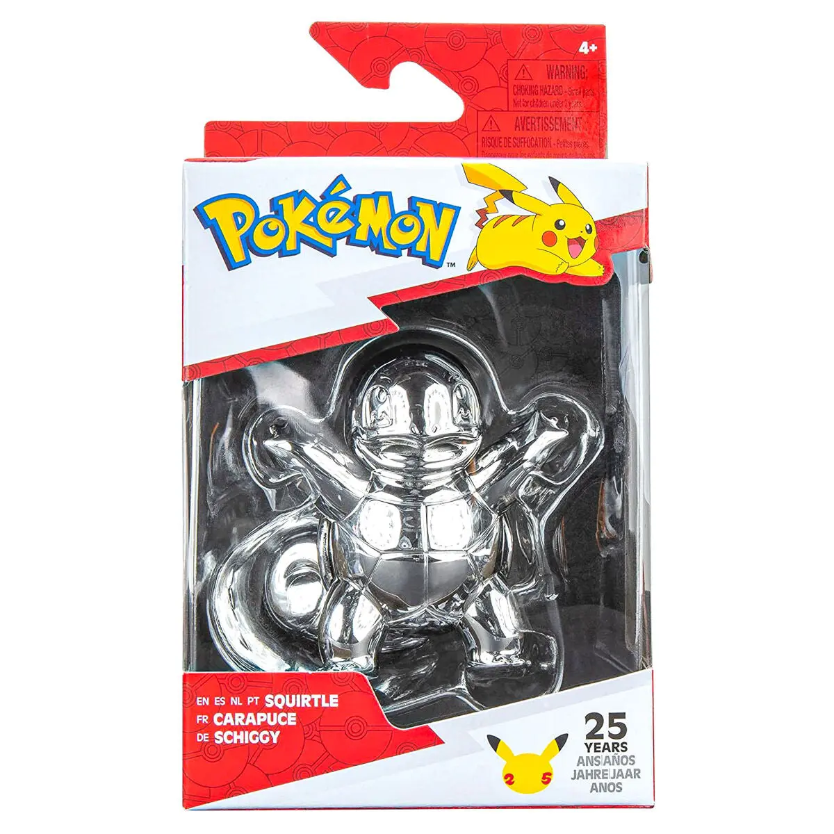 Pokémon 25 Years Silver Squirtle 3 Inch Figure 1