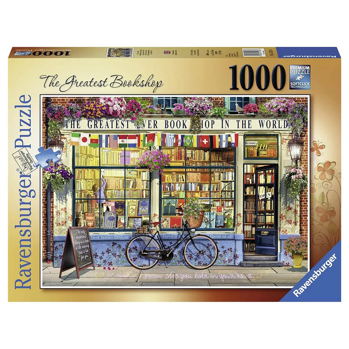 Ravensburger The Greatest Bookshop 1000 Piece Jigsaw Puzzle 1