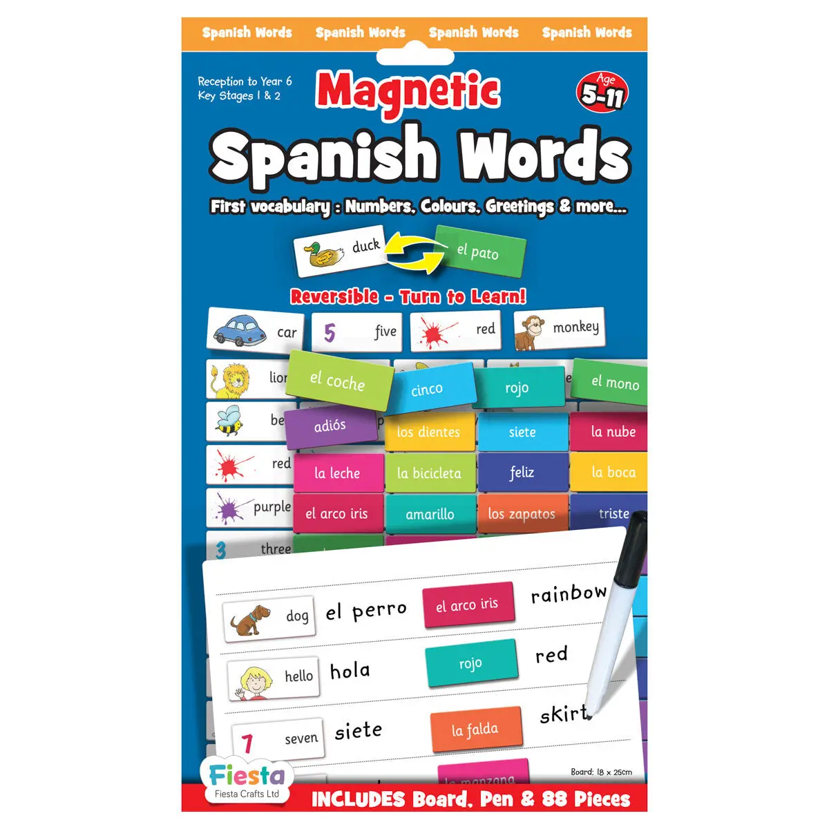 Spanish Words Magnetic Chart 1